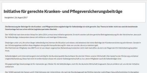 Danke! / Update:  Verband der IT-Selbstständigen erklärt sich solidarisch