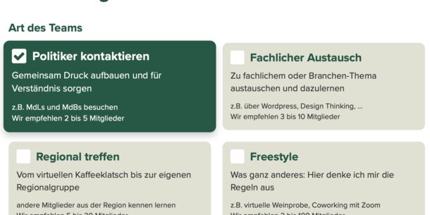 Neue Funktion im Betatest: So legst du ein "VGSD-Team" an bzw. trittst einem bei
