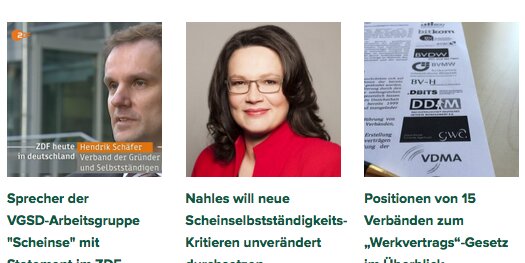 Neu auf VGSD-Website: „Das könnte Dich auch interessieren“