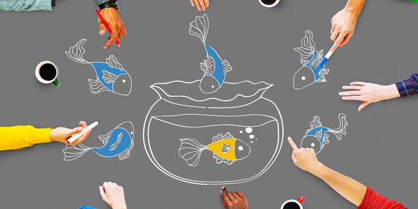 Veranstaltungsreihe "Selbstständigkeit stärken" mit IHK in München: Fishbowl-Diskussion zum Thema Scheinselbstständigkeit