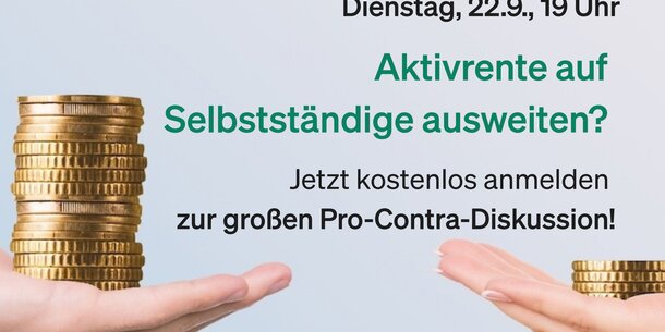 Faire Aktivrente bei der Volksabstimmung von Abstimmung21: Jetzt anmelden zur großen Online-Diskussion am Dienstag (22., 19 Uhr)!