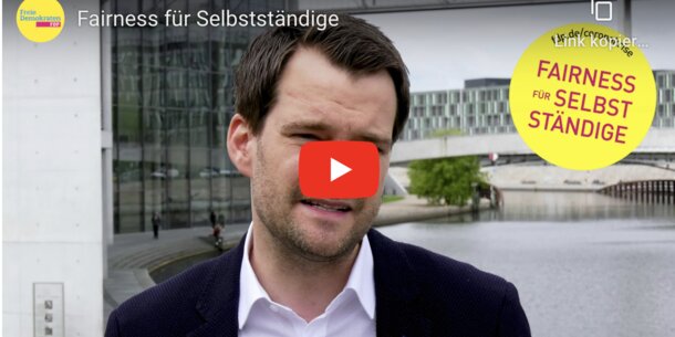Johannes Vogel fordert "Fairness für Selbstständige" - Bitte prüft Mitzeichnung!