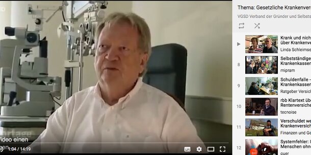 Ausgewählte YouTube-Videos zum Thema "Krankenkassen-Beiträge für Selbstständige"