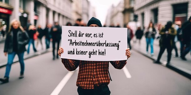 Erfolgreiche Aktion auf LinkedIn: "Stell dir vor, es ist 'Arbeitnehmerüberlassung' und keiner geht hin!"