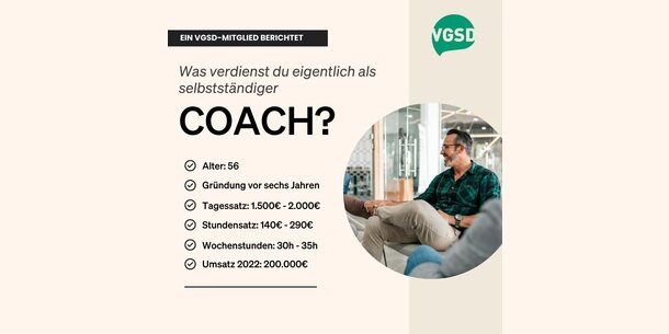 Wie viel verdient eigentlich ein selbstständiger Coach?: Jürgen, 57: "Ich habe meinen Umsatz im Jahr 2022 auf 200.000 Euro verdoppelt"