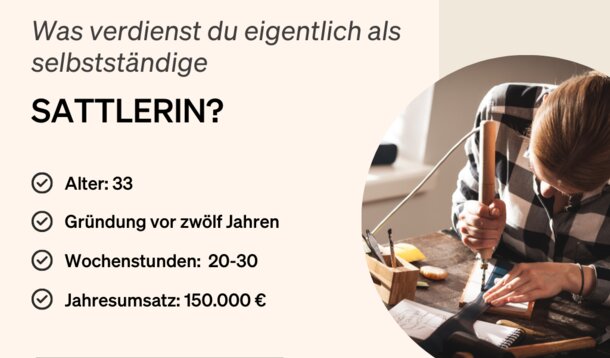 Wie viel verdient eigentlich eine Sattlerin? Laura F.: "150.000 Euro Umsatz, aber nur drei Tage Urlaub im Jahr"