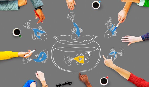 Veranstaltungsreihe "Selbstständigkeit stärken" mit IHK in München: Fishbowl-Diskussion zum Thema Scheinselbstständigkeit