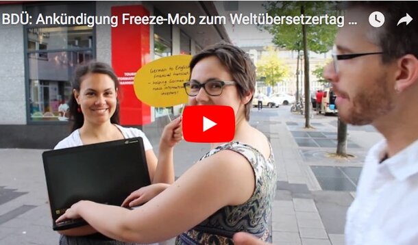 BDÜ plant zum Weltübersetzertag einen Freeze-Mob