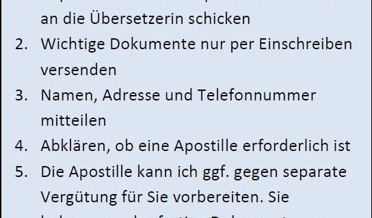 Kostenlos: Checkliste für das Übersetzen von Urkunden (PDF)