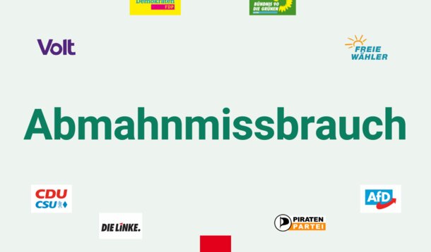 Wahlprüfsteine zur Bundestagswahl Nr.11: Das sagen die Parteien zum Thema "Abmahnmissbrauch"