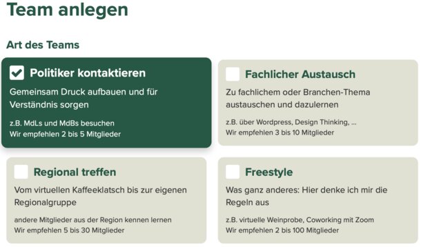 Neue Funktion im Betatest: So legst du ein "VGSD-Team" an bzw. trittst einem bei
