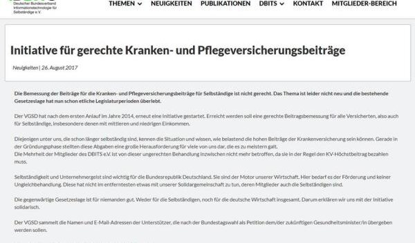 Danke! / Update:  Verband der IT-Selbstständigen erklärt sich solidarisch