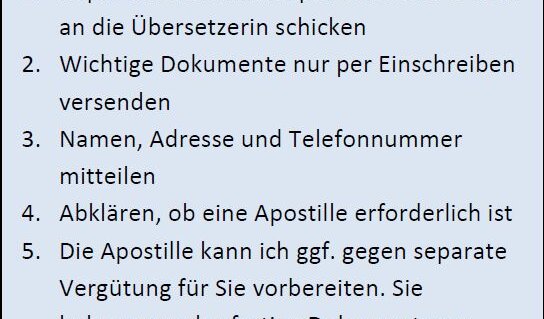 Kostenlos: Checkliste für das Übersetzen von Urkunden (PDF)