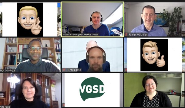 Online Stammtisch des VGSD Stuttgart: Breakoutsessions ermöglichen persönlichen Austausch