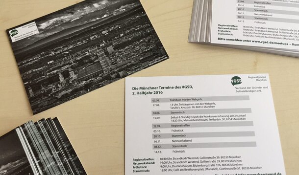 Regionalgruppe München mit eigenem Terminflyer