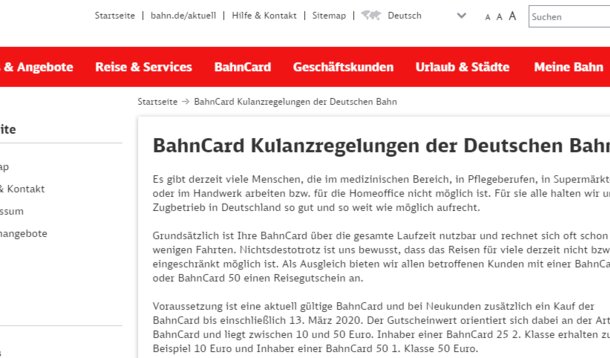 Kostenlose Reisegutscheine: Kleiner Trost für BahnCard-Kunden
