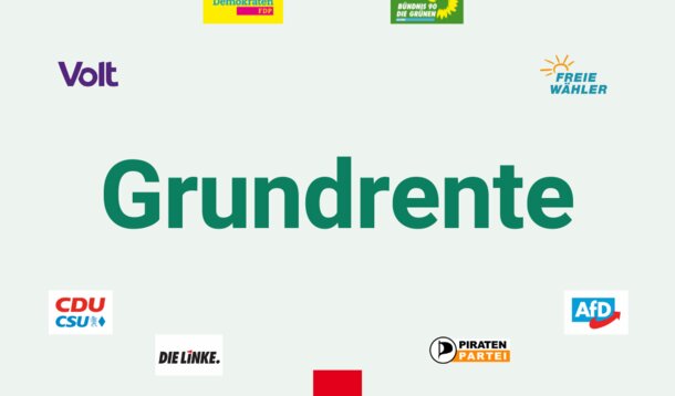 Wahlprüfsteine zur Bundestagswahl Nr. 13: Das sagen die Parteien zum Thema "Grundrente"