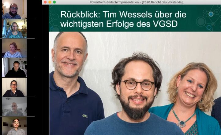 Tim Wessels blickte in der Videokonferenz auf die wichtigstern Erfolge des VGSD zurück
