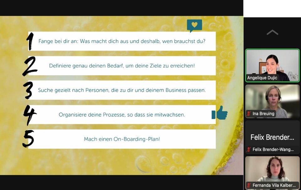 Raus aus dem Getriebensein: Mit diesen fünf Expertinnen-Tipps gelingt der Aufbau eines Teams, das dich wirklich entlastet!