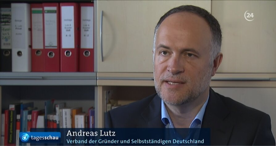 Andreas Lutz antwortet in der Tagesschau auf IG-Metall-Chef Jörg Hofmann (Zum Anschauen bitte anklicken, Beitrag beginnt bei Minute 8:00)