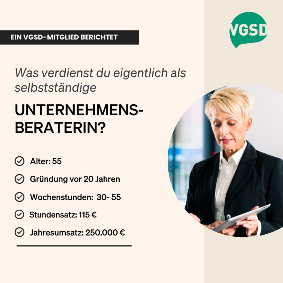 Sandra L.* findet, dass ihr Beruf sie heute kaum anstrengt, im Gegenteil: "Meine Aufträge laufen meist parallel und bereiten mir große Freude."