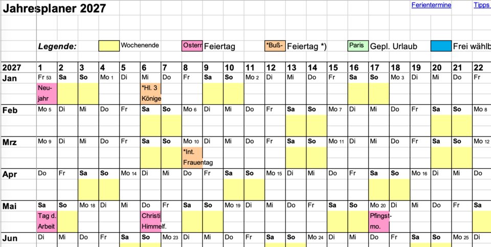 Mehr als 100.000 Downloads: Seit über 20 Jahren teilt Andreas Lutz seinen "Jahresplaner auf einer Seite"