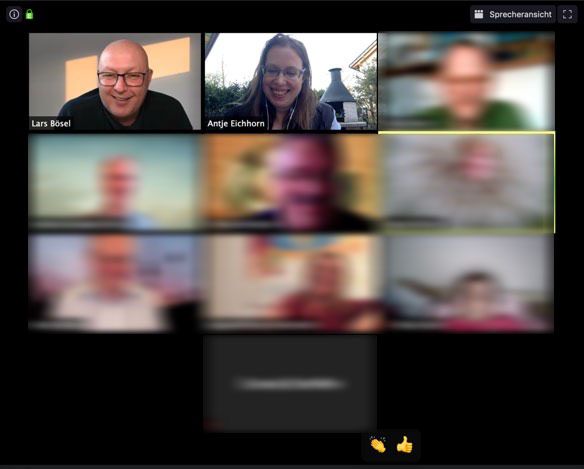 Es herrschte gute Stimmung in Zoom