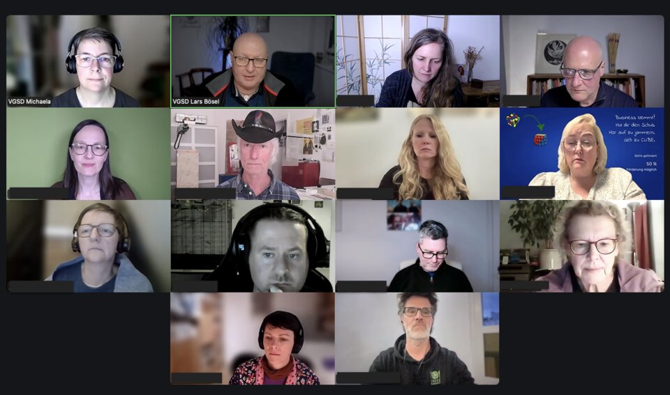 Die Teilnehmenden unseres März-Stammtisches.