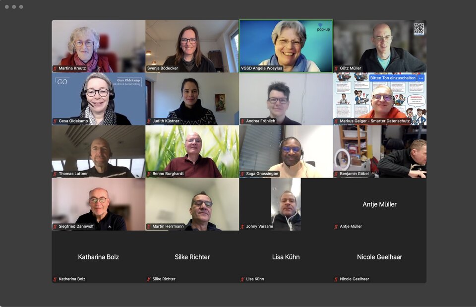 Die Teilnehmer unseres Online-Treffens!