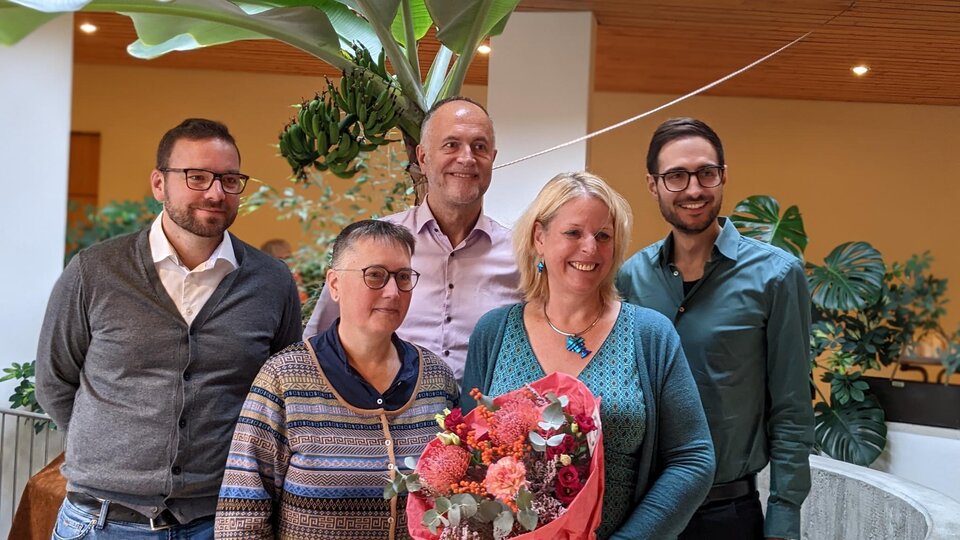 Der VGSD-Vorstand mit dem neu gewähltem Mitglied Silke Wüstholz und ihrer Vorgängerin Claudia Kimich (vorn links bzw. rechts)
