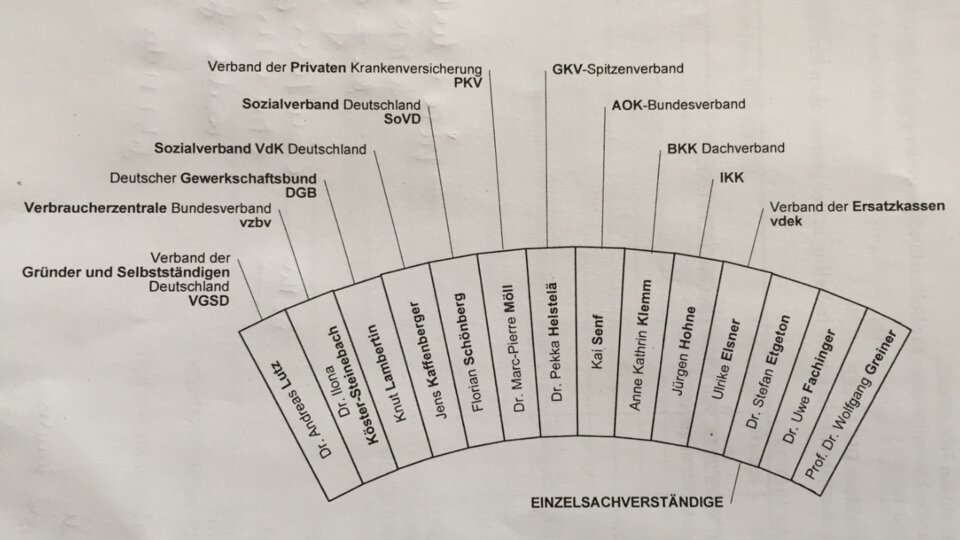 Im Gesundheitsausschuss kam der VGSD neben Krankenkassen, Verbraucherschützern und Gewerkschaften zu Wort.