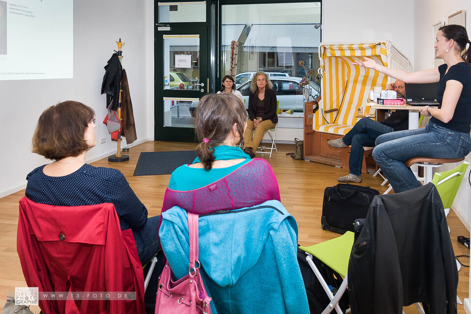 Sylvie (rechts) moderierte das Treffen