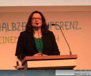 Nahles am Rednerpult